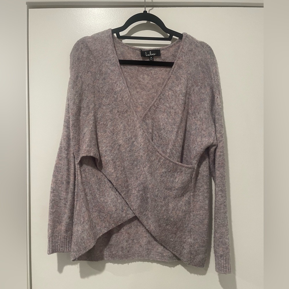 Zaylee Lavender Multi Cross Front Sweater
